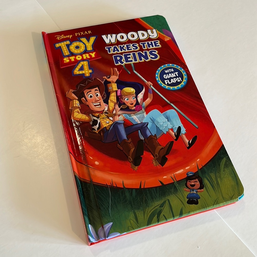 Disney Pixar Toy Story 4 book, “Woody Takes The Reins”, NWT.